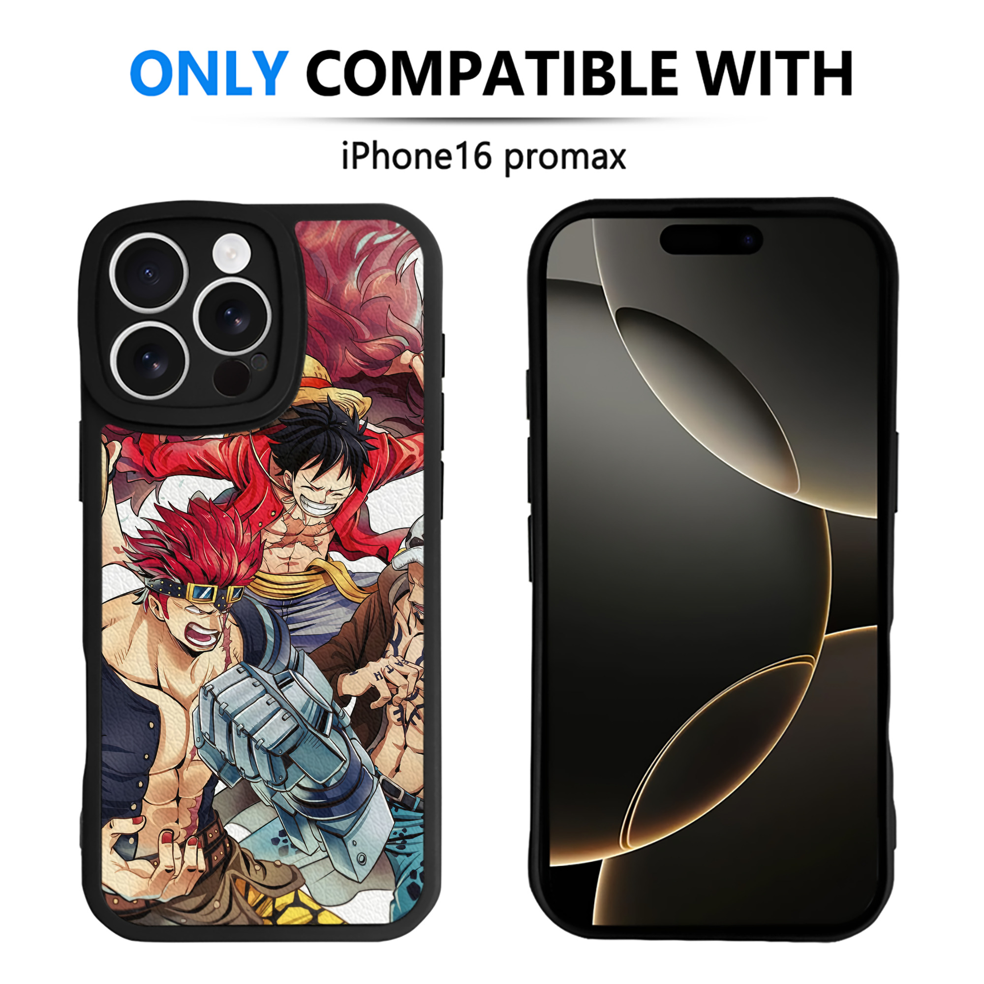 （画像用） ワンピース ONE PIECE 【iPhone 16シリーズ対応】シリコンスマホケース（レザー調） 材質：シリコン